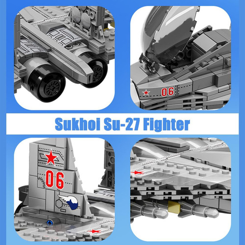 Juego De Bloques De Construcción Del Modelo Del Caza Sukhoi