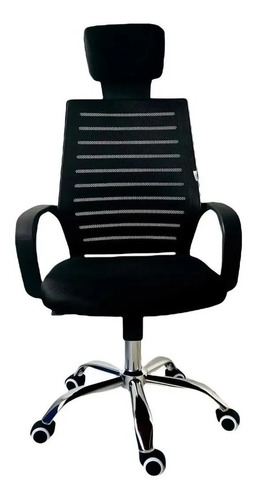 Imagen 1 de 5 de Silla De Oficina Gerencial Collins Alta Negra Giratoria