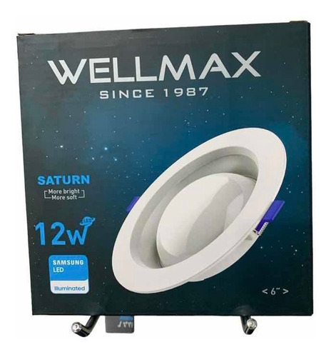 Lámpara Panel Led Superficial 12w Luz Fria Wellmax