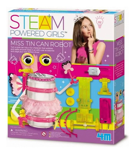  4m Steam Powered Kids Miss Tin Can Robot
