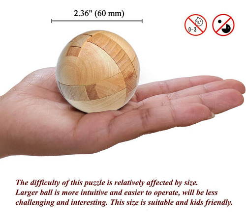 Rompecabezas De Madera Kingou, Acertijos De Bola Mágica