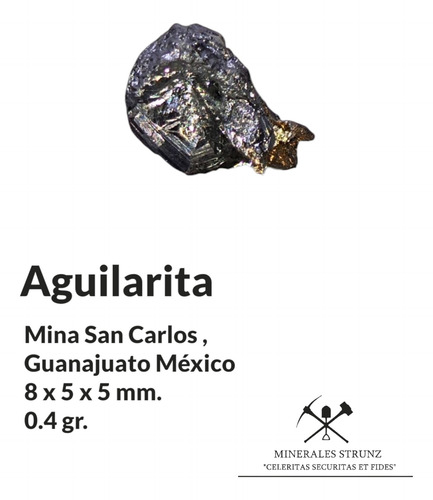 Mineral Plata Mineral Raro Aguilarita Localidad Tipo #8 (Usado)