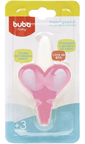 Escovinha Massageadora De Gengiva Para Bebe Bananinha Buba