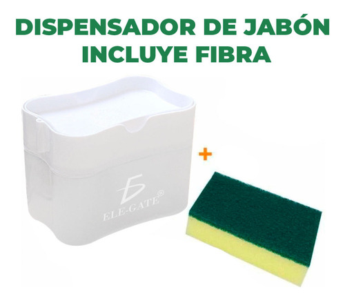 Dispensador De Jabón Para Fregadero Cocina Líquido Gel Color Negro