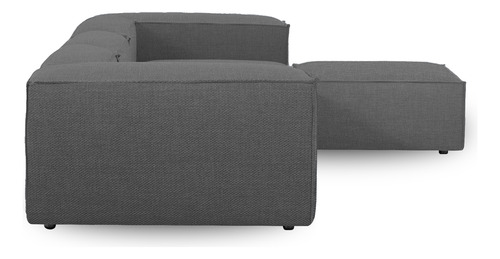 Sala Esquinera Moderna Minimalista Latt Sillón Modular Lino Gris Oscuro Lino Dalton