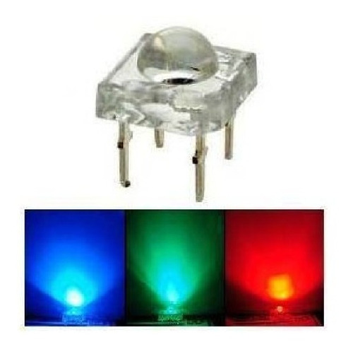 Led Piraña, Rojo/verde/azul 85º Waterclear X10 Unidades