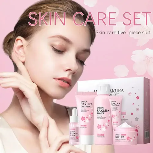 Kit De Skincare Japonês Japan Sakura Set Cuidado Facial Pele
