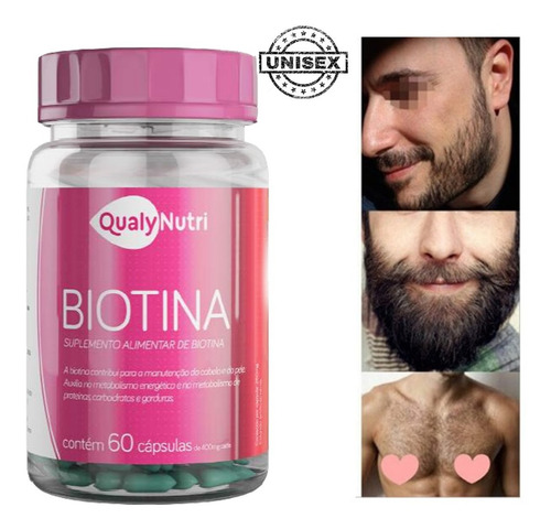 Imagem 4 de 8 de Remédio Cresce Cabelo Biotina Aumento Brilho Dos Fios Unisex