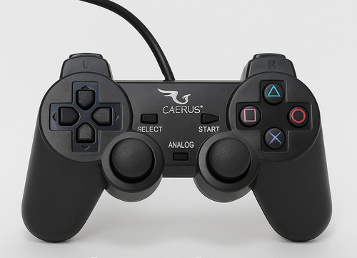 Kit 2 Controle Joystick Para Play2 Play1 Ps1 Ps2 C/ Fio Cabo