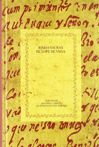 Libro Rimas Sacras De Lope De Vega De Carreno Antonio Ed