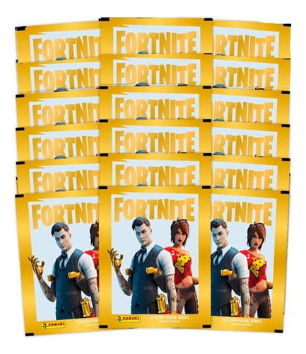 Pack 25 Sobres Fortnite Golden Frame Series