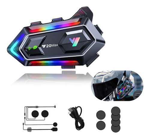 Manos Libres Bluetooth Para Casco Moto - Intercom Práctico