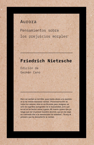 Aurora, De Nietzsche, Friedrich. Editorial Biblioteca Nueva, Tapa Blanda En Español