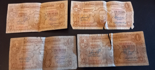 Lote X 4 Billete 10 Pesos Uruguay 1939