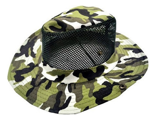 Sombrero Australiano Respirable Camo Safari Pesca Caza