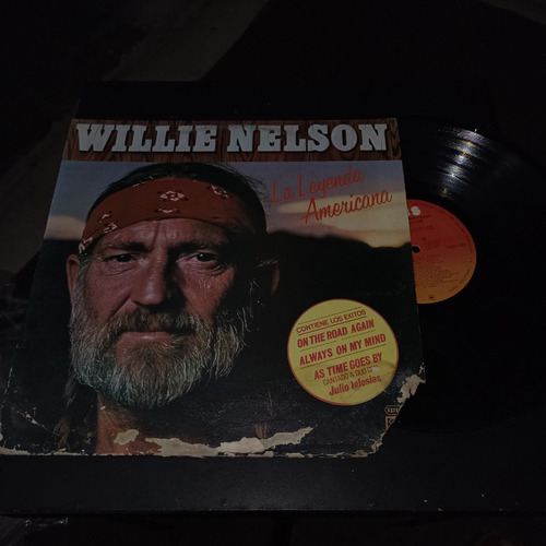 Willie Nelson Lp Vinil La Leyenda Americana Discos Cbs 1975