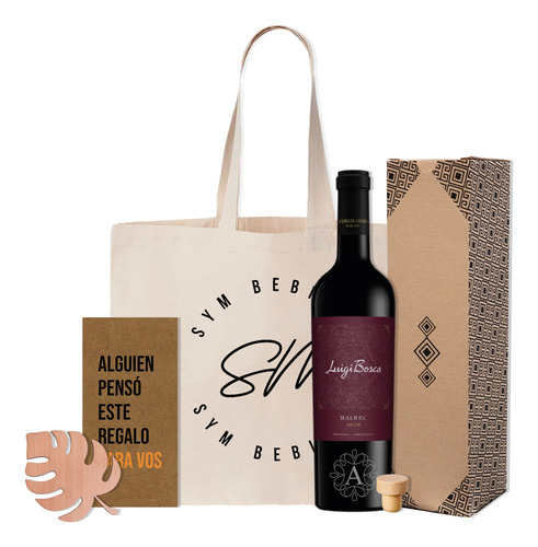 Box Vino Luigi Bosca Malbec Personalizado Experiencia Ideal 