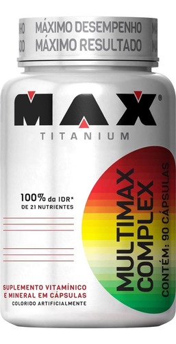Multimax Complex 90 Cápsulas Max Titanium - Multivitaminico
