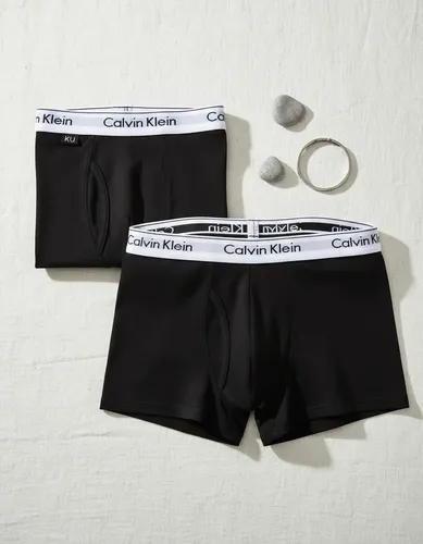 Kit Com 2 Cuecas Boxer Masculina Preta Calvin Klein Preta - 0987 Liso L