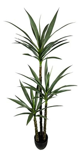 Artificial Tree 5.3ft Faux Agave Plant With 3 Heads In ...