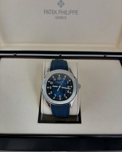Relógio Patek Aquanaut Automático Puls. Borracha Variações Azul Prateado Azul (Recondicionado)