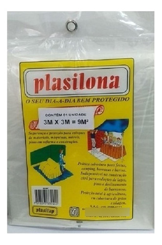 Lona Plástica 3x3m Plasilona Transparente