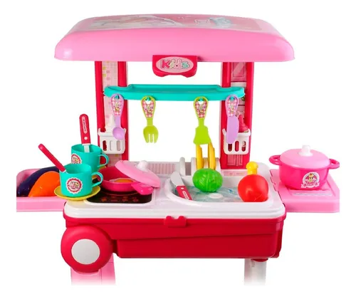 Set De Cocina Infantil Maleta Ruedas Port til 63cm Para Ni a