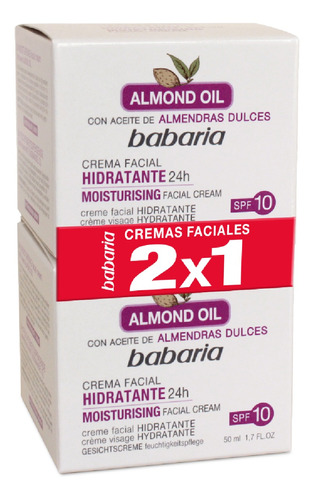 Crema Facial Hidratante Babaria 2 Unidades