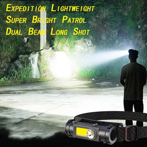 Linterna Minera Cob Led Impermeable Para Pescar