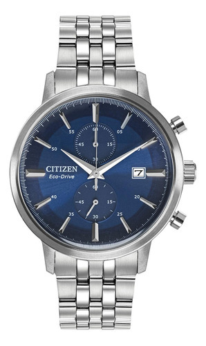 Reloj Citizen Eco Drive Ca7068-51l Hombre Ts Color de la correa Plata Color del bisel Plateado Color del fondo Azul