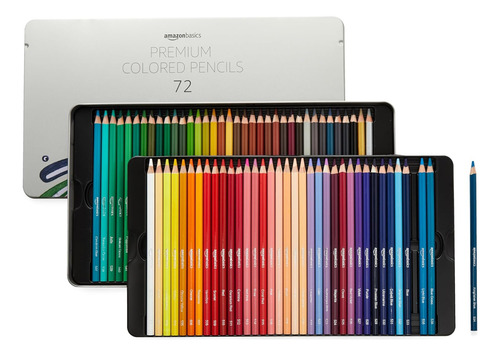 Amazon Basics Premium Colored Pencils, Soft Core, 72 Coun...