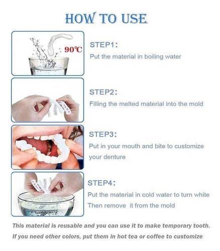 Prótesis Dentadura Postizo Snap On Smile Superior E