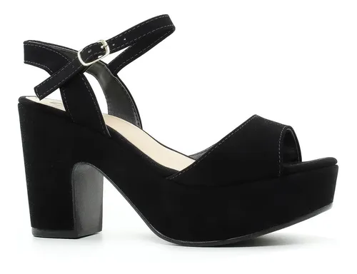 Sandalia Feminina Meia Pata Salto Grosso Du Shoes Original