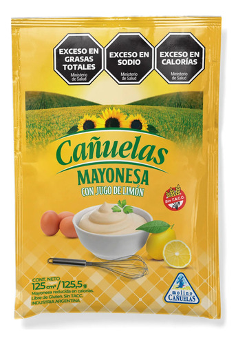 Mayonesa Cañuelas 125 Gramos Pack 20 Unidades