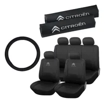 Comprar Funda Ecocuero Auto+ Cubre Cinto Logo Citroen+ Cubre Volante