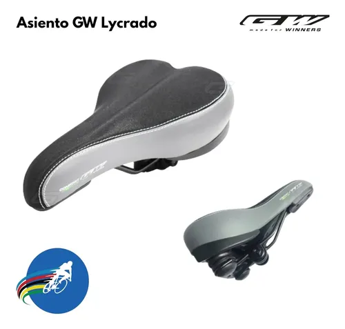 Sillin Bicicleta Gw Comfort Elastomeros Mtb Galapago GW