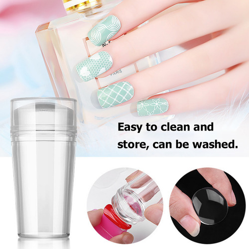 Estampador De Uñas De Silicona Transparente De Doble Cara Co