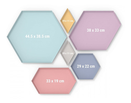 Set 6 Bandejas Organizadoras Hexa X6 Plastico