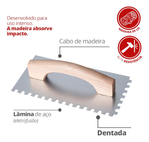 Desempenadeira De Aço Dentada 12x30 Eletrofusão Durín