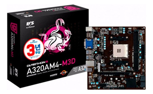 Tarjeta Madre Ecs A320am4-m3d Ryzen Am4 2xddr4 2xpcie Color Negro