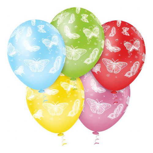 Balão De Festa Borboletas Sortido - 10 25cm - Pic Pic