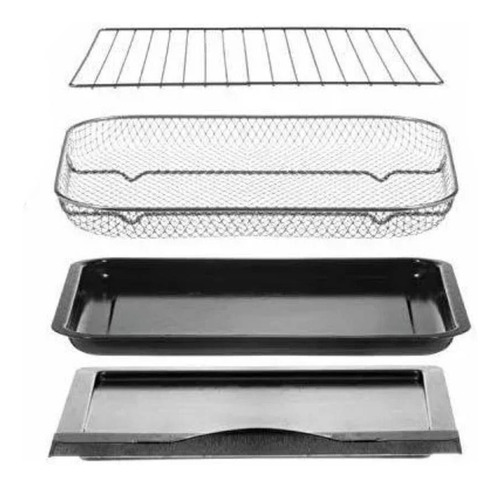 Imagen 2 de 2 de Horno de mesa eléctrico Chefman RJ50-M 25L stainless steel 120V