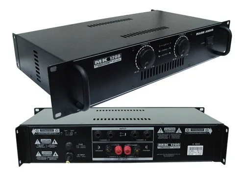 comprar Amplificador Potencia Mark Audio Mk1200 Stereo 200w Rms