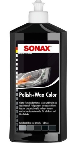 Cera Pulir Sonax Polish Wax Para Autos Color Negro 500ml