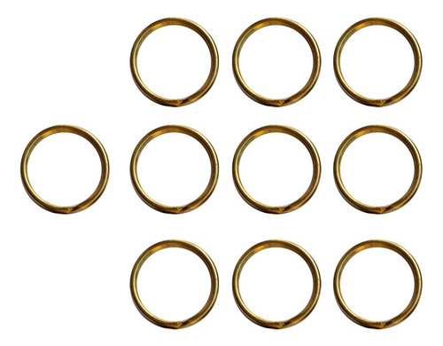 10 Piezas De Anillos De Latón De Llavero Accesorio De 12mm