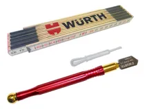Comprar Kit de cristalería profesional con cortador de vidrio y medidor de madera de 2 m