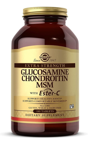 Glucosamina Condroitina Msm Con Ester-c Solgar 180 Tabletas