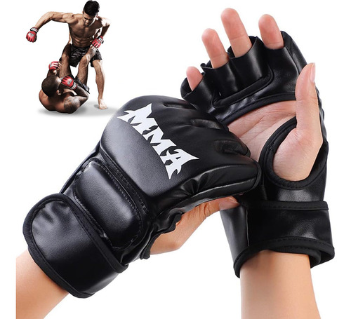 Guantes De Boxeo Mma Combate De Entrenamiento De Medio Dedo