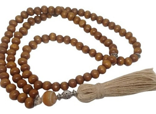 Tasbih 99 Cuentas De Madera Y Piedras Naturales 