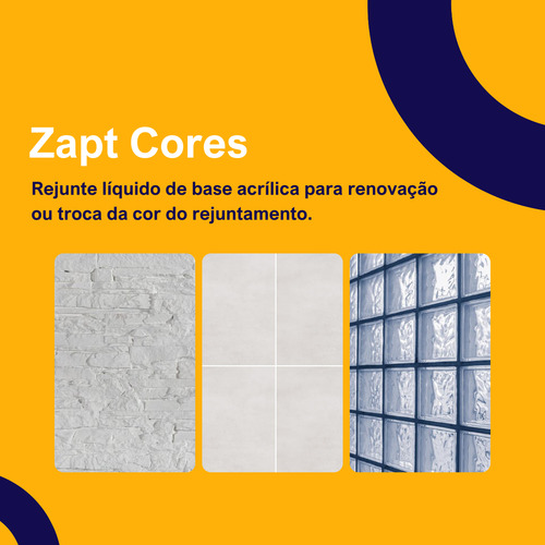 Tinta Para Rejunte Zapt Preto 200ml Fortaleza-kit 2uni